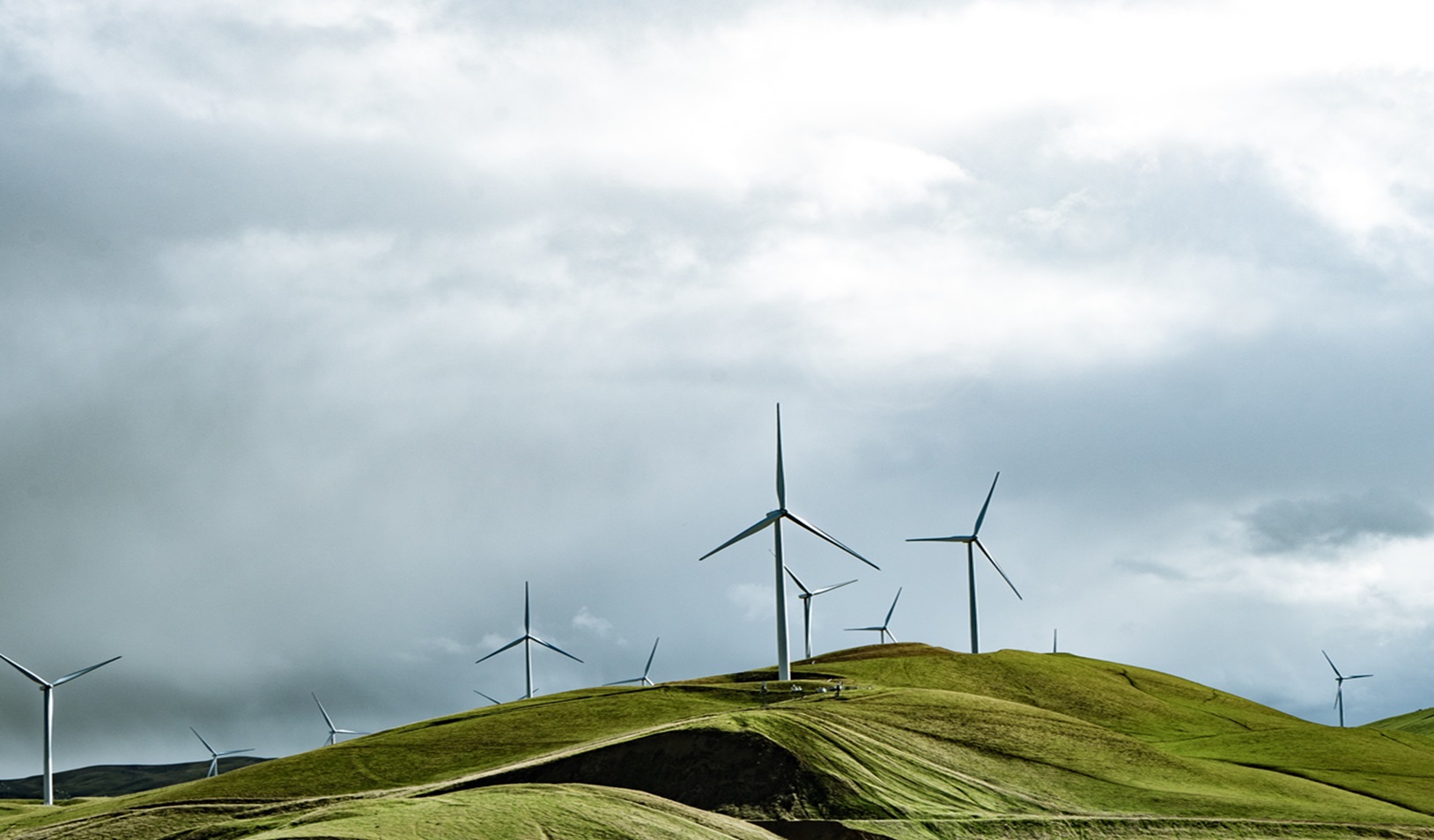 Windräder_grüne Hügellandschaft